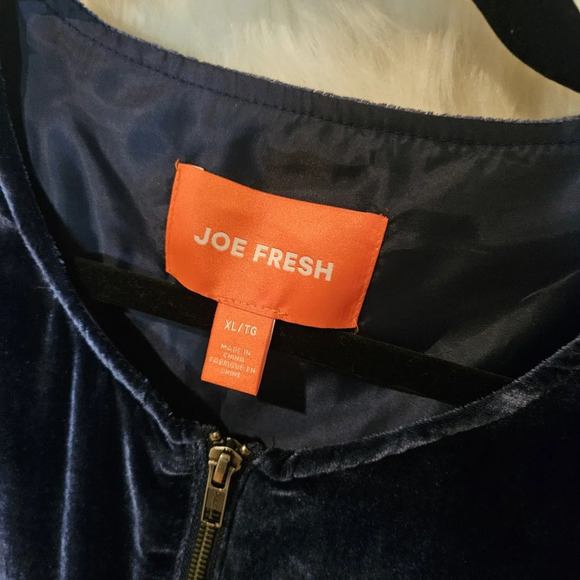 Joe Fresh Cobalt Velour Lined Bomber Jacket (NWOT) - Picture 2 of 5